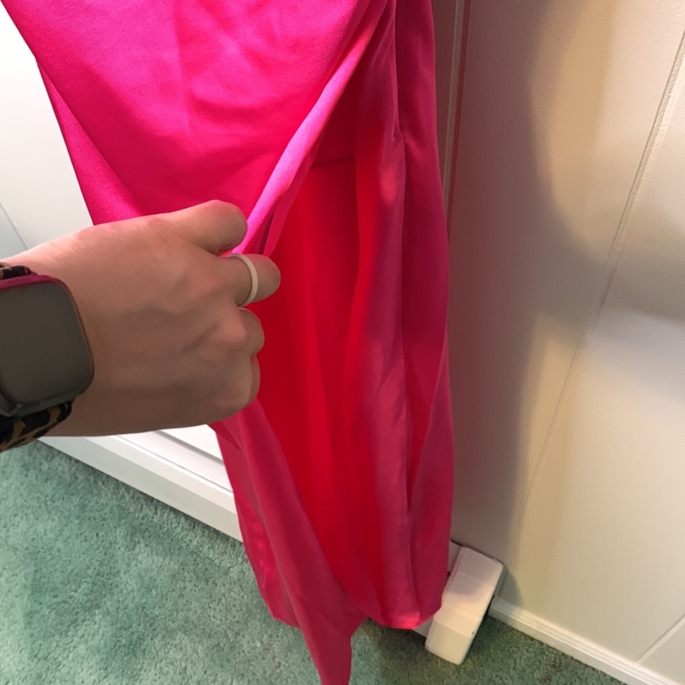 NWT SER.O.YA Emma Silk Dress Fuchsia Pink Size Medium - Picture 6 of 12